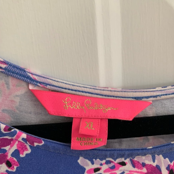 Lilly Pulitzer Ophelia Swing Dress in the Iris Blue Wild Within print size XL - Picture 3 of 7